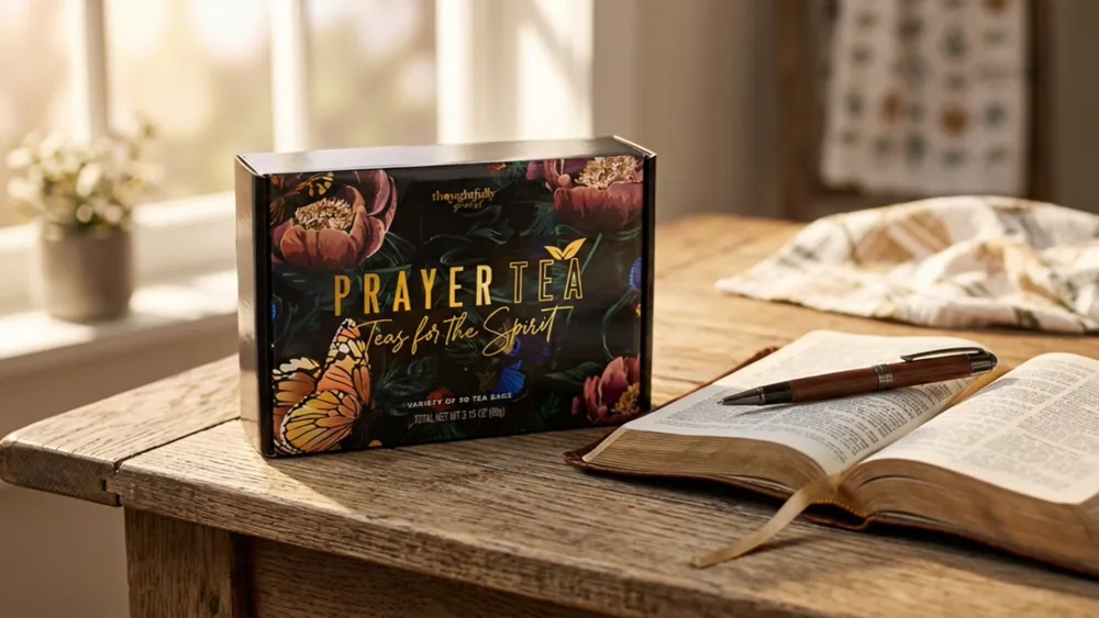 Thoughtfully Prayer Tea Gift Set, 30 Bags with Bible Verses static campaign post